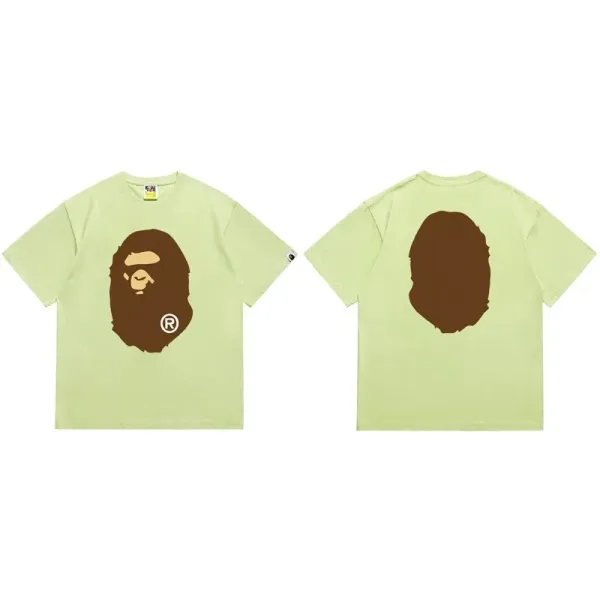 A Bathing Ape ABC Camo Face T-Shirt Lime Green - 1