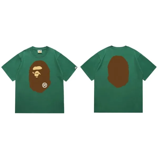 A Bathing Ape Classic Ape Head Logo T-Shirt Army Green - 1
