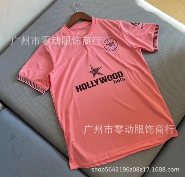 Brentford FC x Hollywoodbets Pink Away Jersey - 1