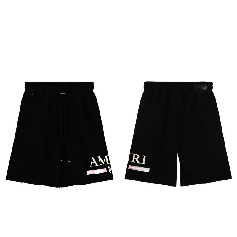 AMIRI Shorts Washed logo drawstring — 8631 black