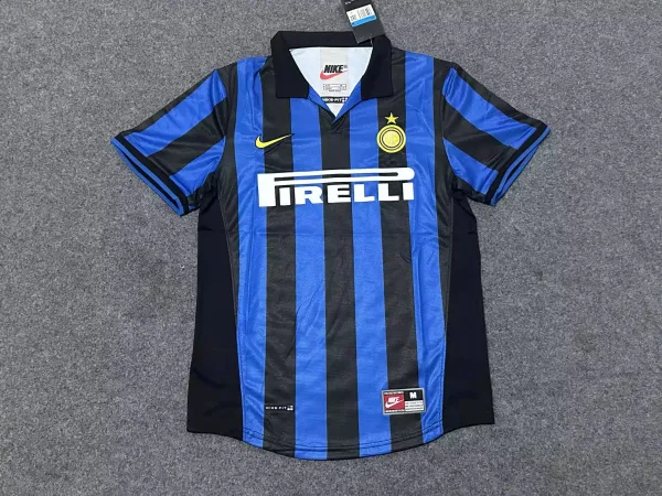 Nike Inter Milan Home Jersey Blue Black Striped Football Jersey - 1