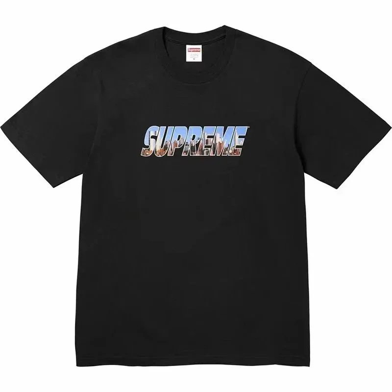 Supreme T-Shirts Short-Sleeve Graphic Print T-Shirt — B346 Gotham City Black