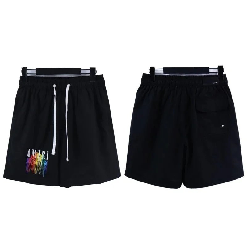 AMIRI Shorts Washed logo drawstring — 8565 black