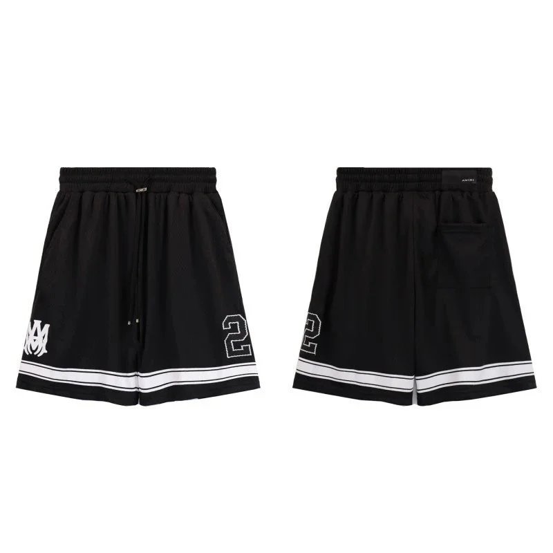 AMIRI Shorts Washed logo drawstring — 8628 black