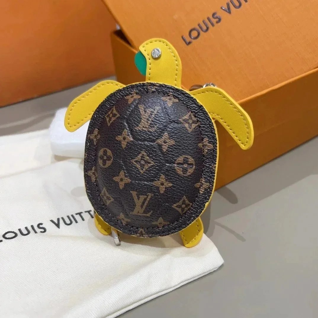 Louis Vuitton Crab Charm Sky Blue Monogram Leather Keychain - 9