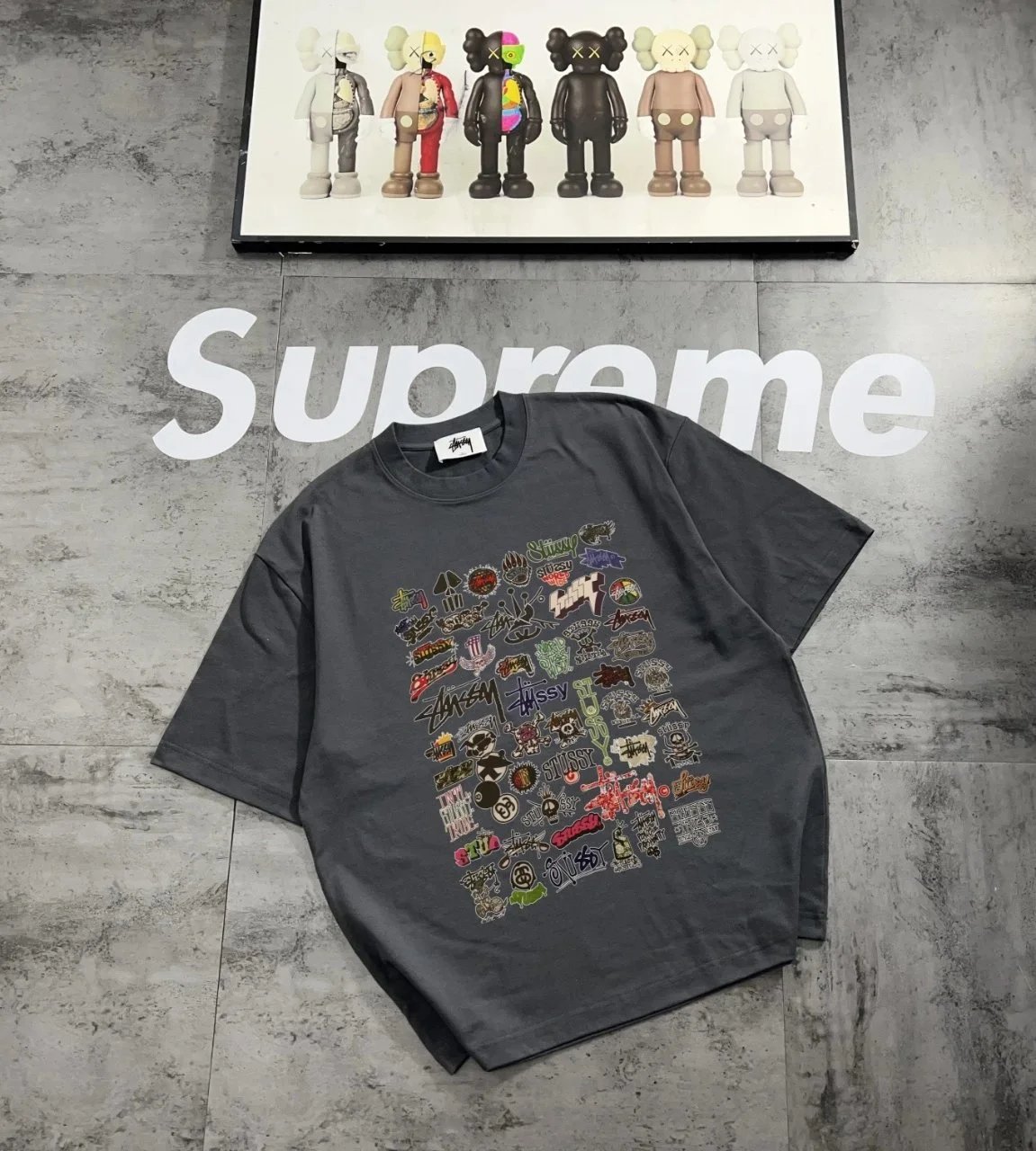 Stüssy Chain Steering Wheel Navy T-Shirt - 6