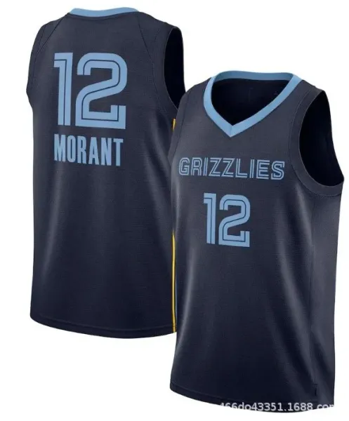 Memphis Grizzlies Ja Morant #12 Swingman Jersey Navy Blue - 1