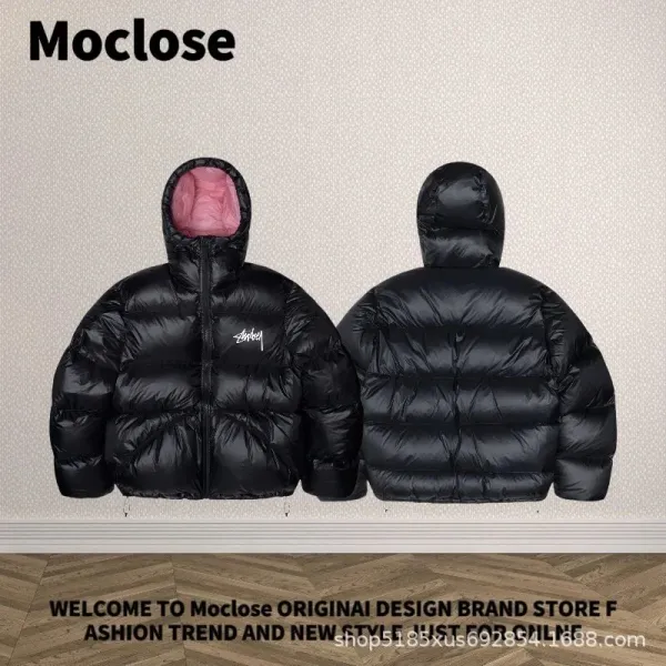 Moclose Oversized Puffer Hooded Down Jacket Black - 36