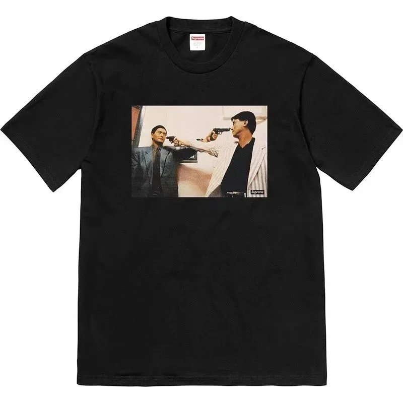 Supreme T-Shirts Short-Sleeve Graphic Print T-Shirt — B204 Brother Fa, black