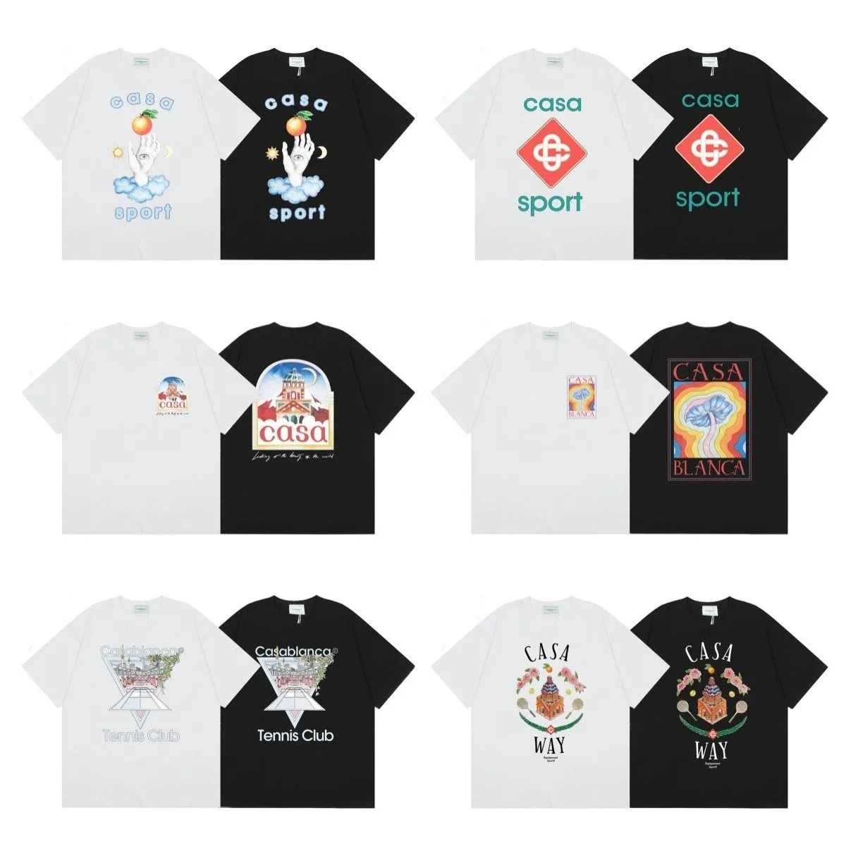 Casablanca T-Shirts Short-Sleeve Graphic Logo T-Shirt image 2