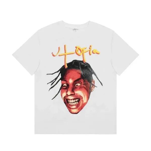 Travstar Utopia Graphic Print White T-Shirt - 1