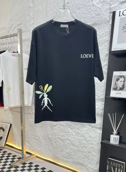 Loewe Botanical Illustration T-Shirt Black - 1