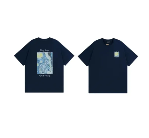 Stüssy Designs Midnight Insanity Navy T-Shirt - 1