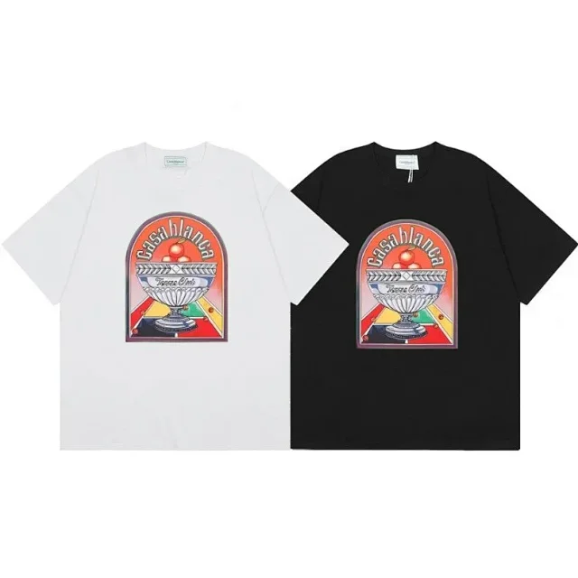 Casablanca T-Shirts Short-Sleeve Graphic Logo T-Shirt product detail image 10