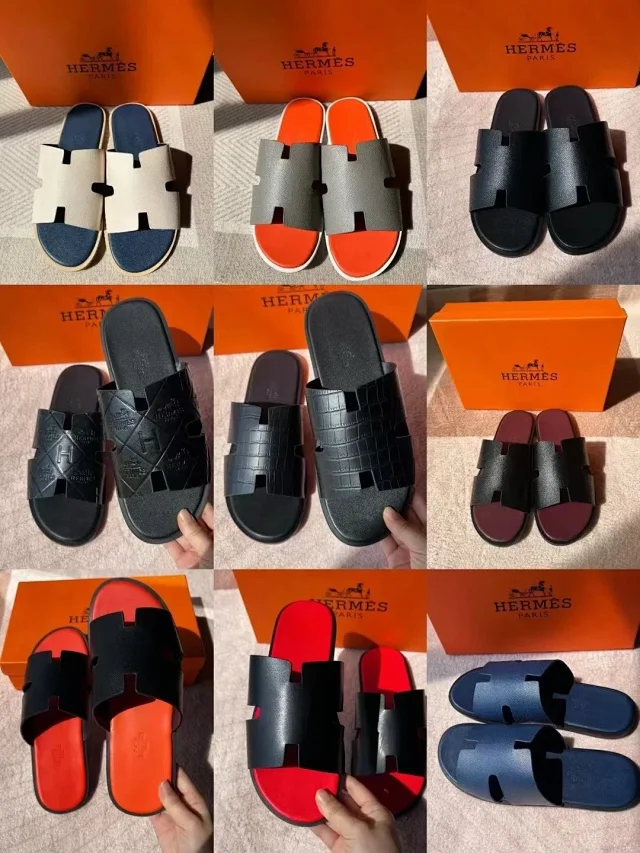 Hermès Sandals Open-Toe Double-Strap H-Hardware Slides product detail image 3