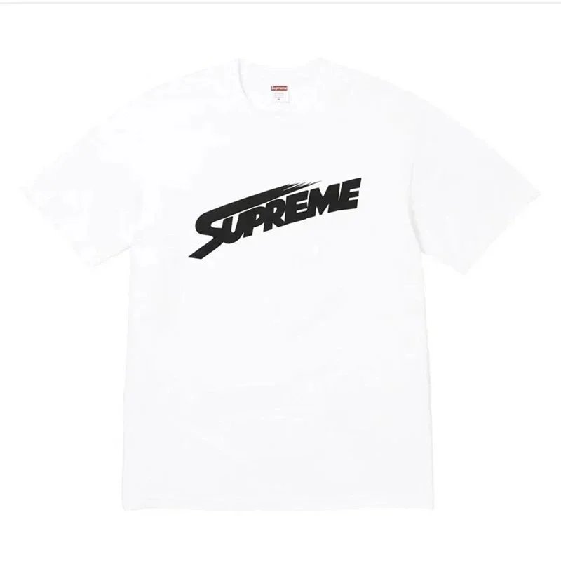 Supreme T-Shirts Short-Sleeve Graphic Print T-Shirt — B358 Street Fighter White