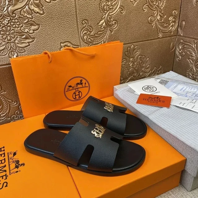 Hermès Sandals Open-Toe Double-Strap H-Hardware Slides product detail image 8