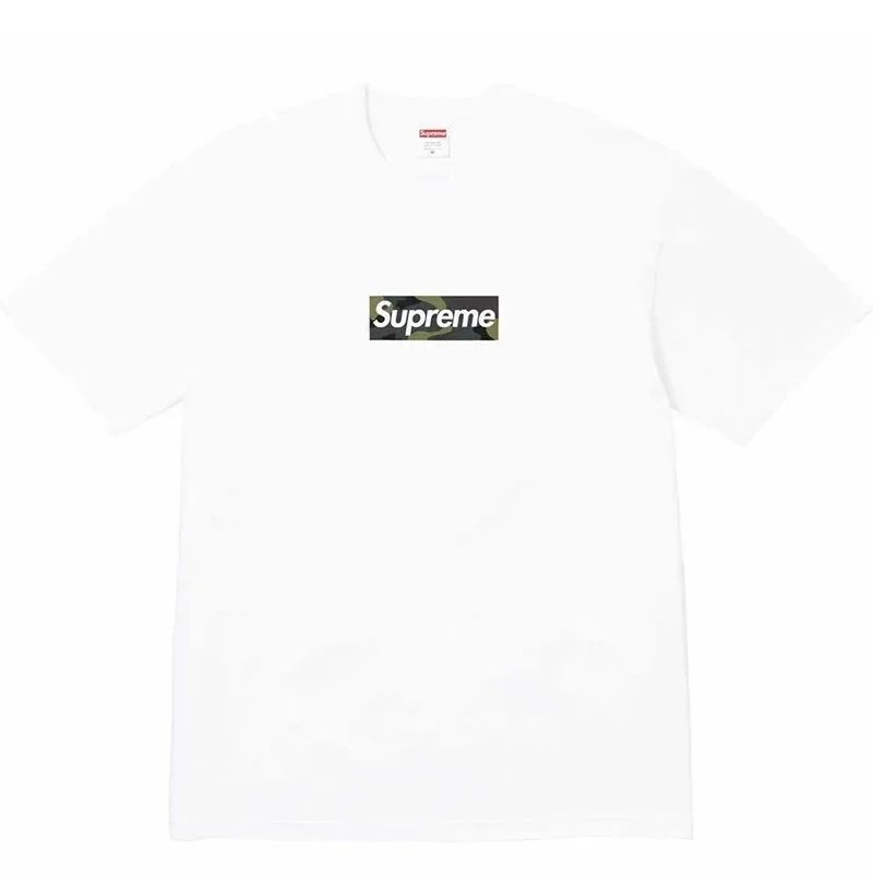 Supreme T-Shirts Short-Sleeve Graphic Print T-Shirt — B353 camouflage white
