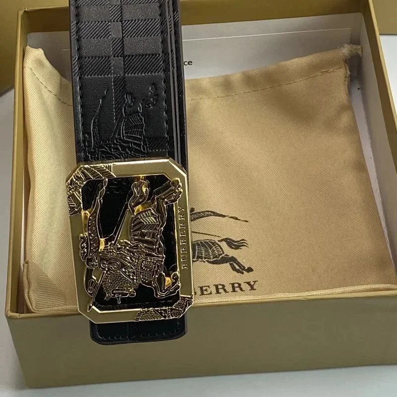 Burberry Belts Check-pattern belt with TB monogram buckle image 4
