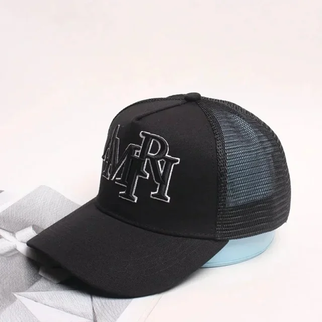 AMIRI Hats Mesh trucker cap with embroidered logo product detail image 3