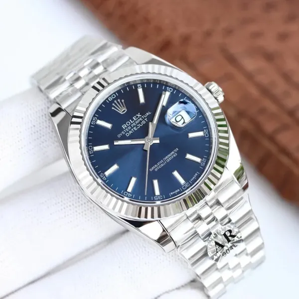 Rolex Oyster Perpetual Datejust Blue Dial Stainless Steel Mechanical Watch - 1