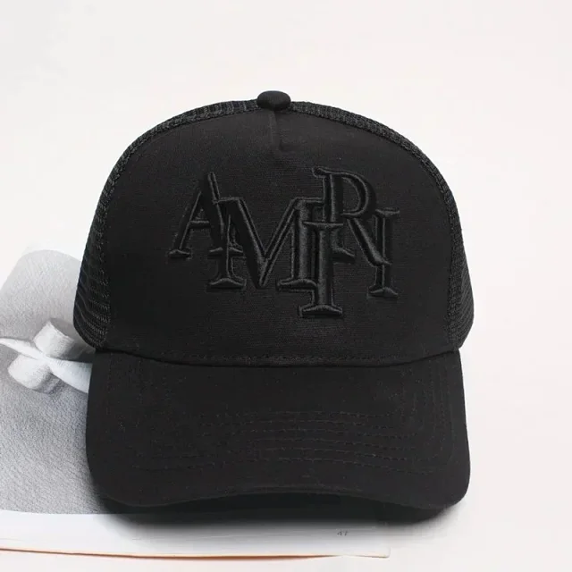 AMIRI Hats Mesh trucker cap with embroidered logo product detail image 6