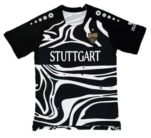 VfB Stuttgart x Digital Pionker Abstract Swirl Jersey Black/White - 1