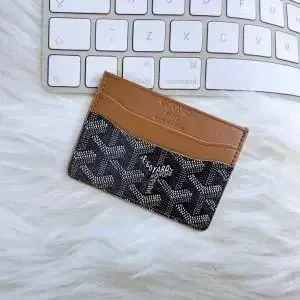Goyard Saint Louis Card Holder Tan and Black - 1