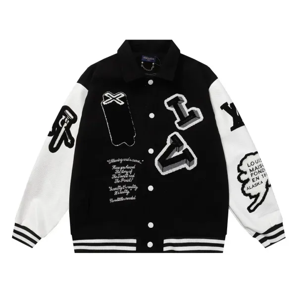 Louis Vuitton x Takashi Murakami Monogram Flower Face Varsity Jacket Light Blue - 6
