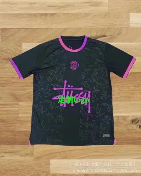 Stüssy x Paris Saint-Germain Collaboration Jersey Black/Pink - 1
