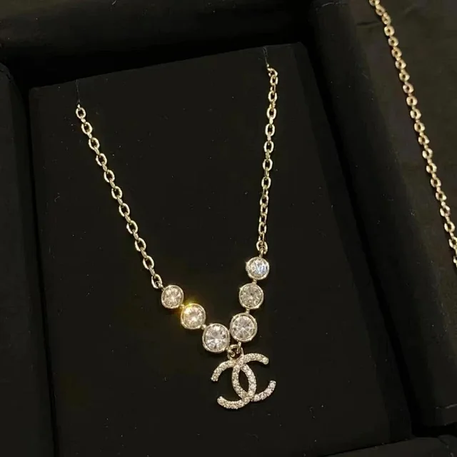 Chanel Jewelry Logo Pendant Necklace product detail image 1