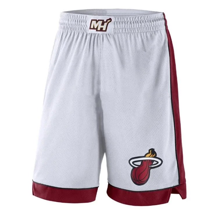 Miami Heat Nike NBA Swingman Shorts White Burgundy - 1