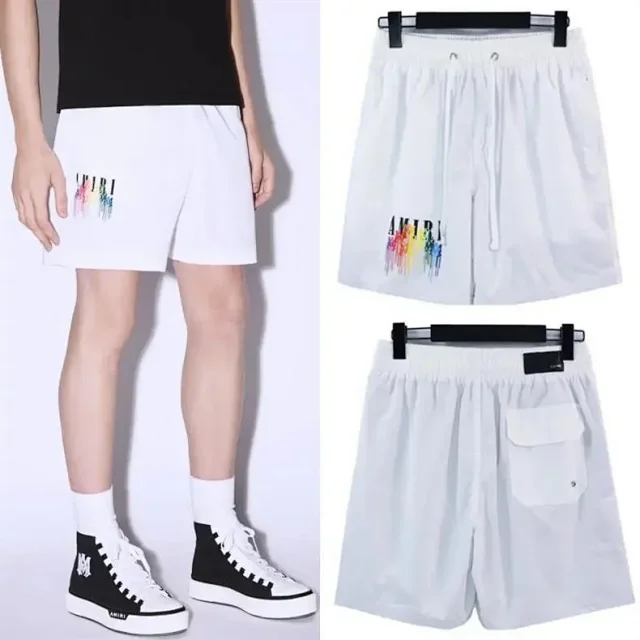 AMIRI Shorts Washed logo drawstring product detail image 4