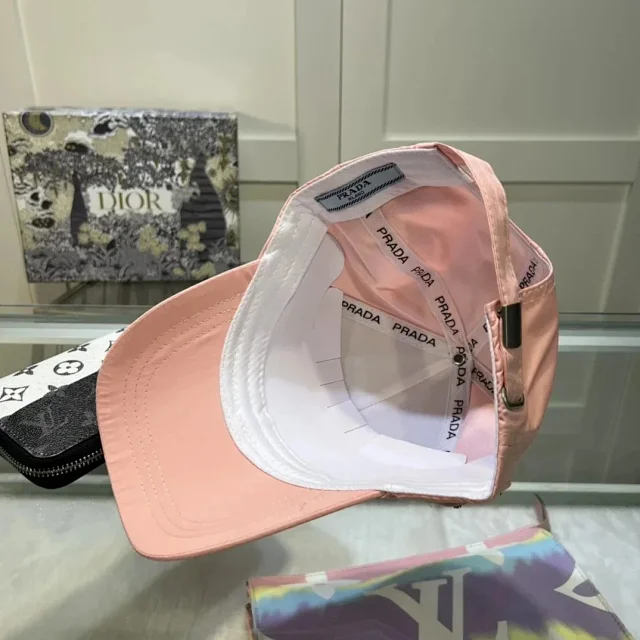 Prada Hats Triangle Plaque Baseball Cap product detail image 7