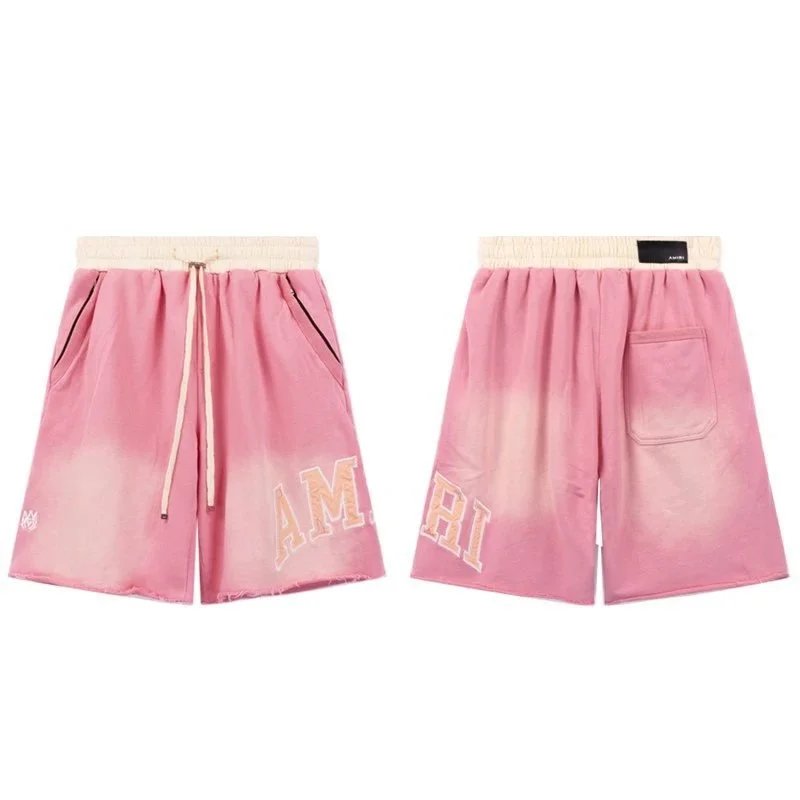 AMIRI Shorts Washed logo drawstring — 8641 pink