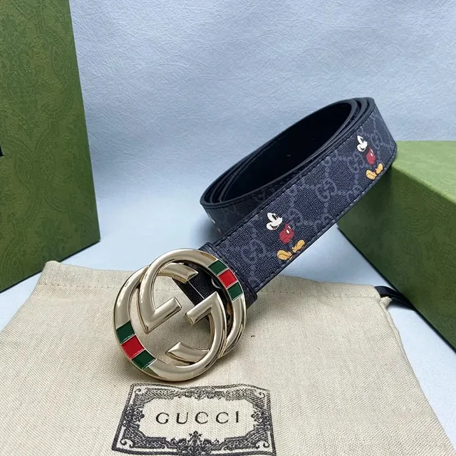 Gucci Belts Double G Buckle GG Monogram Belt product detail image 5