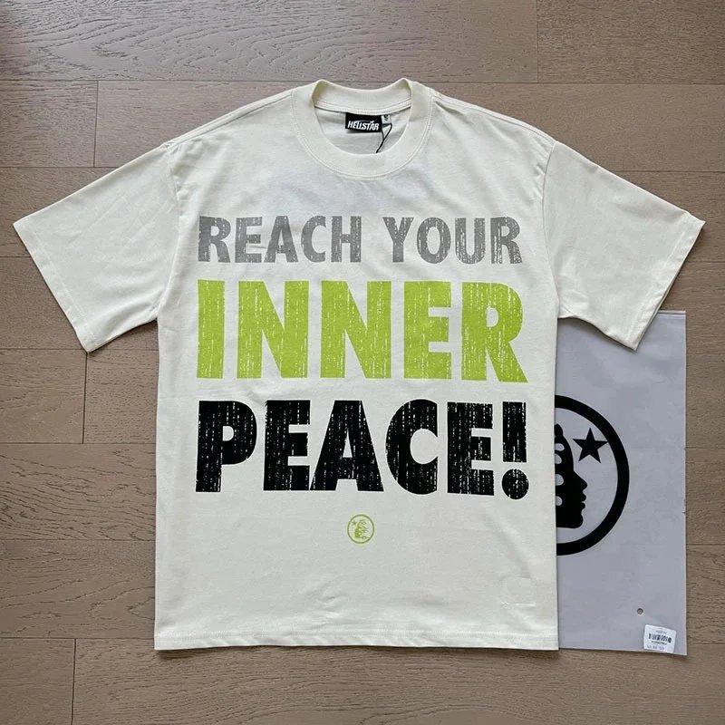 Hellstar T-Shirts Graphic short-sleeve T-shirt — x586 apricot color