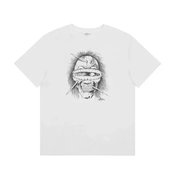 Saint Tears Skull Punk T-Shirt White - 1