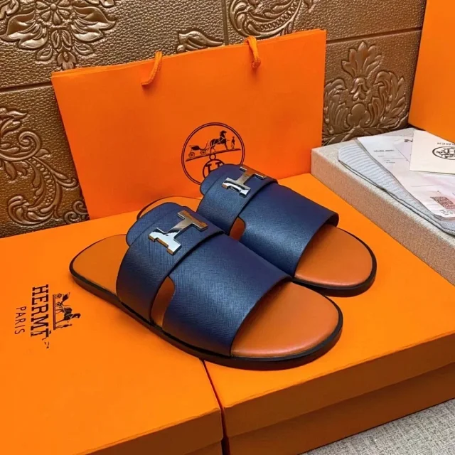 Hermès Sandals Open-Toe Double-Strap H-Hardware Slides product detail image 5