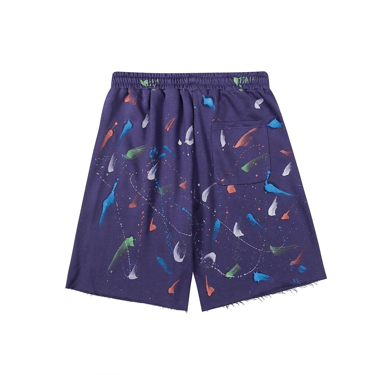 Unbranded Shorts Paint-Splatter Graphic Drawstring image 4