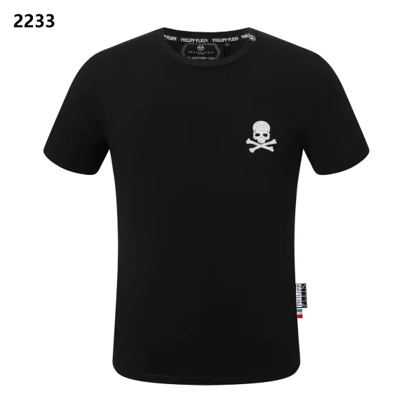 Philipp Plein Skull Crystal Embellished Black T-Shirt - 1