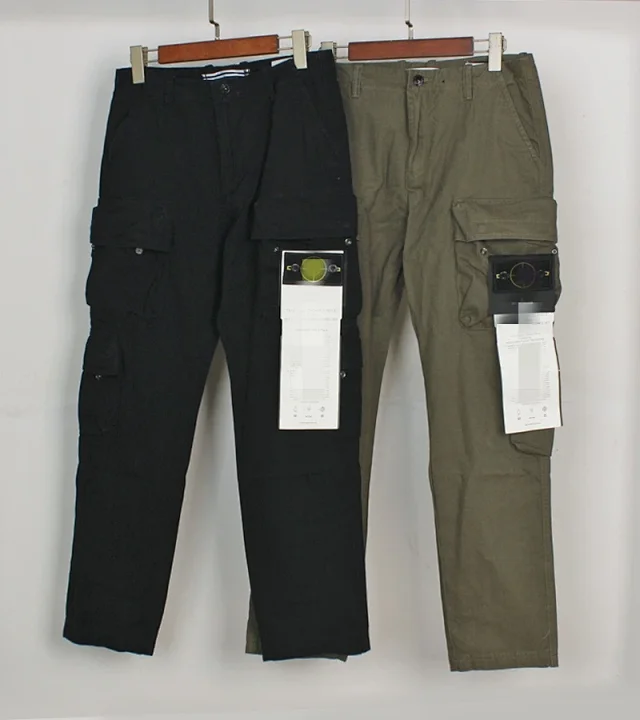Stone Island Trousers Cargo with multiple flap pockets and Compass badge product detail image 2