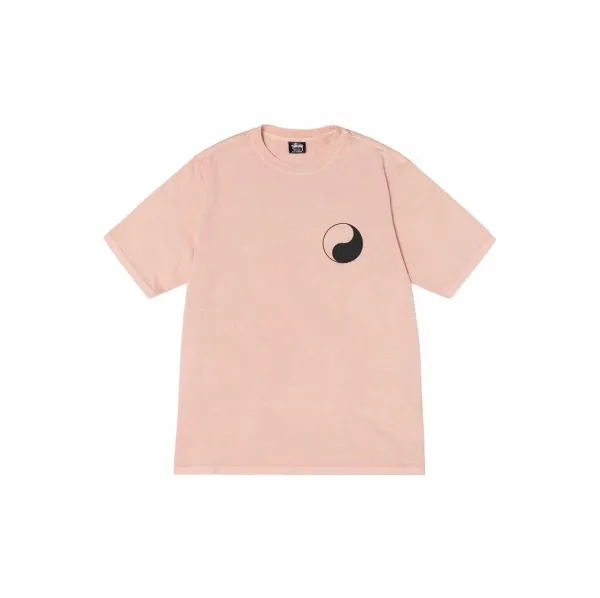 Stüssy Yin Yang Pink T-Shirt - 1