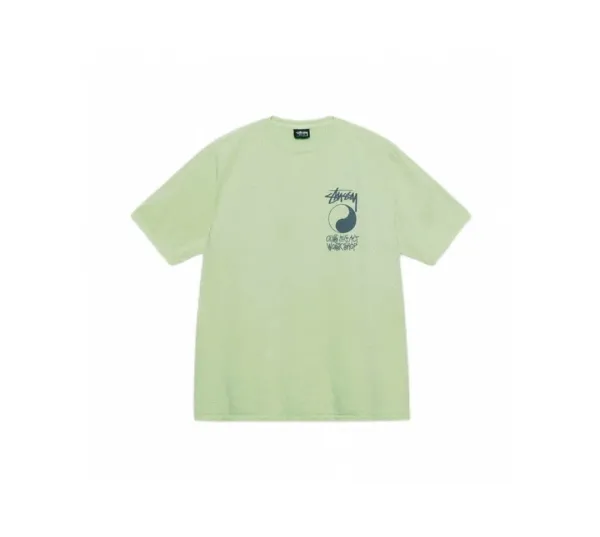 Stussy Yin Yang Workshop Mint Green T-Shirt - 1