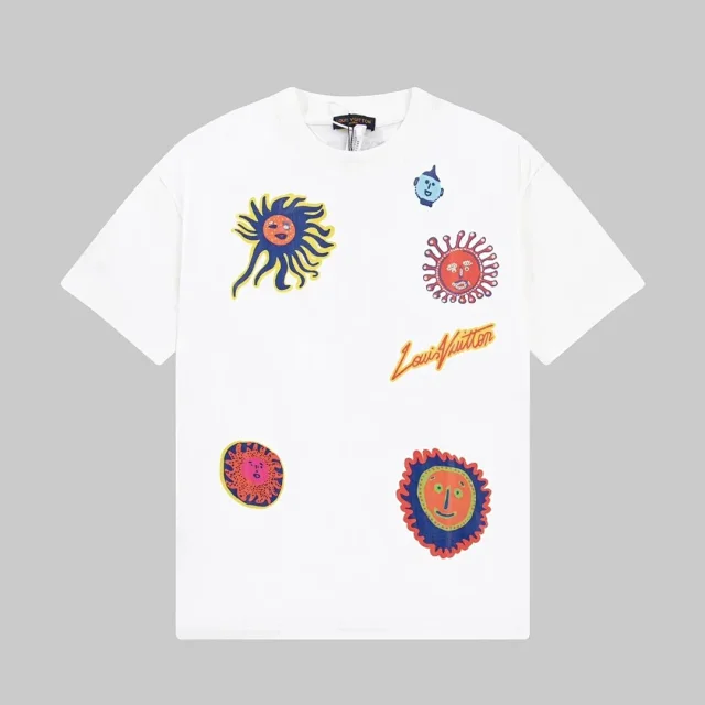 Louis Vuitton T-Shirts Short-Sleeve Graphic Print product detail image 3