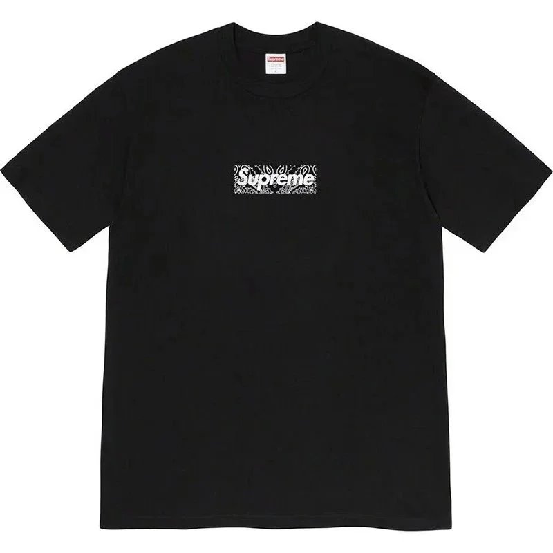 Supreme T-Shirts Short-Sleeve Graphic Print T-Shirt — B233 cashew black