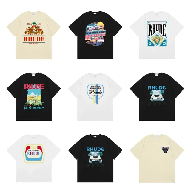 Rhude T-Shirts Graphic logo print product detail image 1