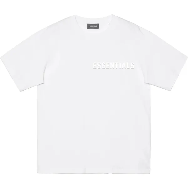 Essentials Logo Print White T-Shirt - 1
