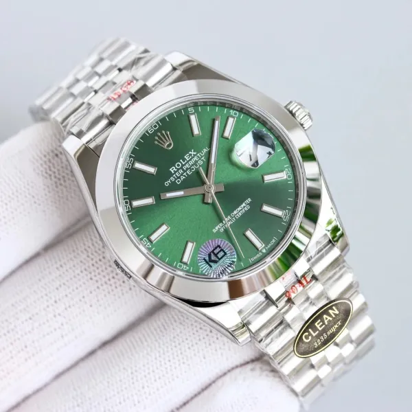 Rolex Oyster Perpetual Datejust 41 Green Dial Stainless Steel Mechanical Watch - 1