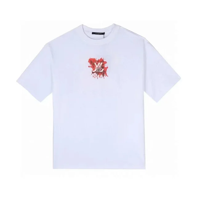 Louis Vuitton T-Shirts Short-Sleeve Crewneck Graphic Print product detail image 4